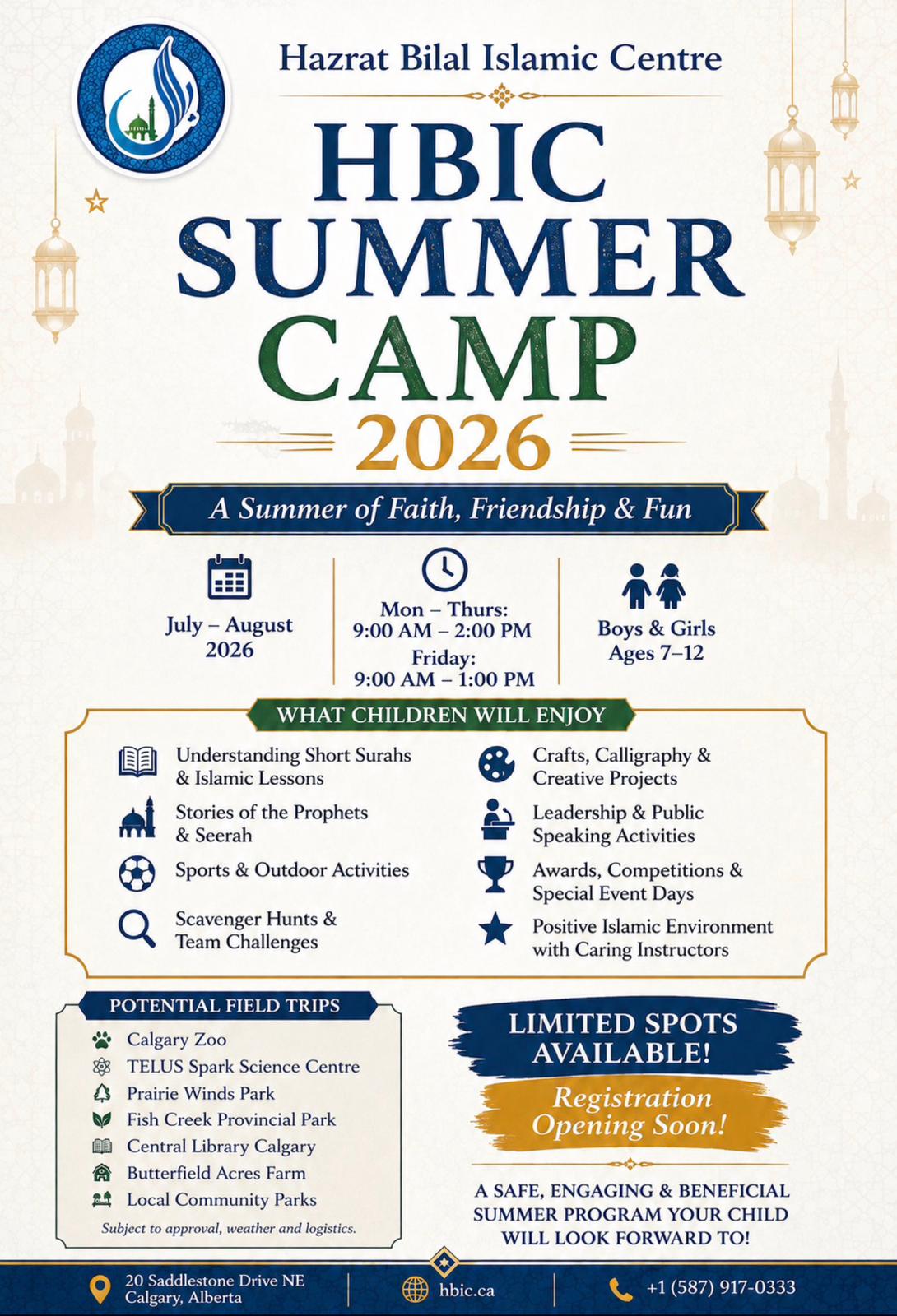 HBIC Summer Camp 2026 flyer